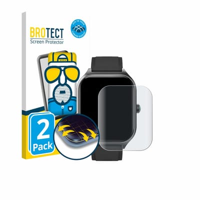BROTECT - Screenprotector voor FORRLITE Smartwatch 2.01" - Folie Beschermfolie matte volledig dekking 2 Stuks