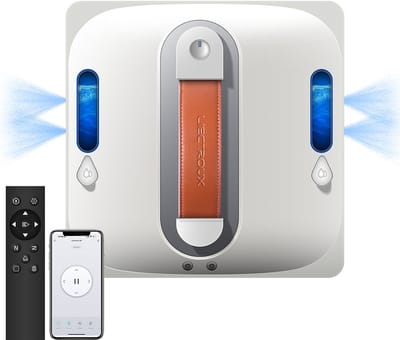 LIECTROUX S11 Raamreinigingsrobot – Slimme Glasreiniger met 4-voudige Sproeifunctie, Voor Ramen met en zonder Kozijn, Muren en Tegels