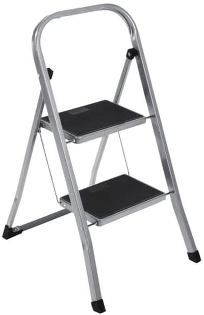 Vouwtrap met 2 treden voor huishoudelijk gebruik, inklapbare ladder tot 150 kg