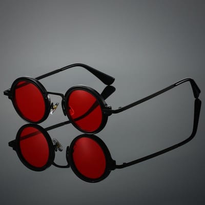 Vintage ronde zonnebrillen voor heren, nieuwe mode, punk design met kleurverloop, trendy luxe zonnebrillen voor dames, outdoor zonnebrillen. as picture shows gray