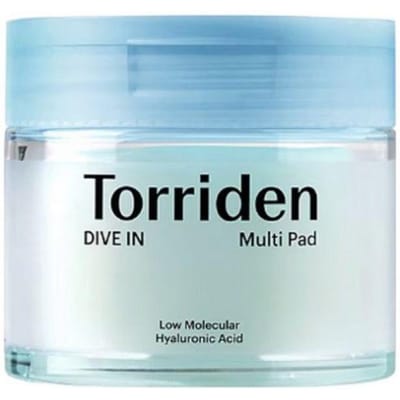 TORRIDEN DIVE-IN Multi-pads Acide Hyaluronique Bas Poids Moléculaire 80 Feuilles – Disques Tonifiants Hydratants pour le Soin de la Barrière d'Hydratation & la Préparation Quotidienne de la Peau gray