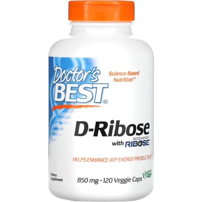 Doctor's Best, BioEnergy D-Ribose avec ribose, 850 mg, 120 capsules végétariennes (170 mg par capsule)