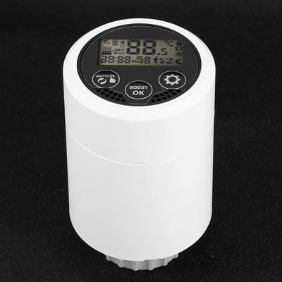 Slimme Radiatorklep - Thermostaatkraan Verwarmingsregelaar - Energie Besparen - App en Weekprogramma - M30 x 15 mm - Wit