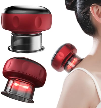 Ynkkvre - Cupping Set - Massage Apparaat - Smart Cupper - 1 stuk - Elektrisch met infrarood - 12 zuigkrachtniveaus - 12 temperatuurstanden - Vacuüm - Voor spierontspanning en pijnverlichting