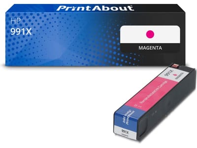 PrintAbout huismerk Inktcartridge 991X (M0J94AE) Magenta Hoge capaciteit Geschikt voor HP