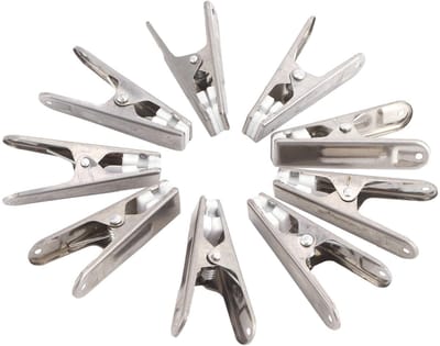 Dailygoods- Wasknijpers 20 Stuks - Roestvrij Staal - Kleding Clips - Sterke Klemkracht - Handzaam Ontwerp - Voor Ondergoed en Wasgoed - Kledingclips