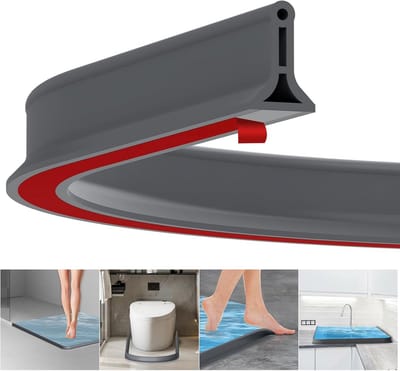 Flexibele Zelfklevende Douchestrip 2 Meter - Waterkering voor Douche, Bad en Keuken - 4 cm Hoog