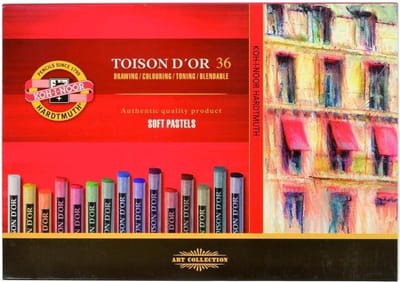 Pastelkrijt koh-i-noor toison 8515 rond 36 assorti | Set a 36 stuk