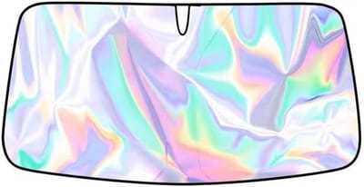 Autozonnescherm - 1 stuk - Opvouwbaar - Zonnescherm voor de voorruit - UV-bescherming - Warmte-isolatie - Autozonneschermaccessoire - 145 x 80 cm - Gekleurde buitenkant, zwarte binnenkant