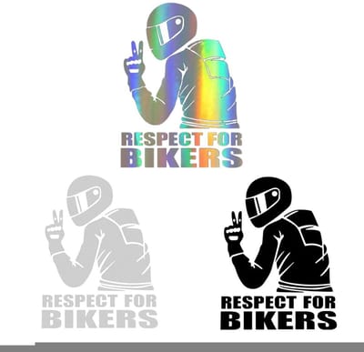 Dailygoods - Reflecterende Motorrijders Sticker, Hoog Zichtbaar, Waterdicht