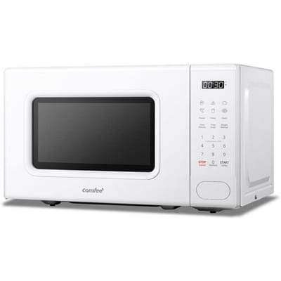 Comfee' 700 W 20 liter digitale magnetron met 6 kookprogramma's, Express Cook, 11 vermogensniveaus, ontdooifunctie en geheugenfunctie - Wit -