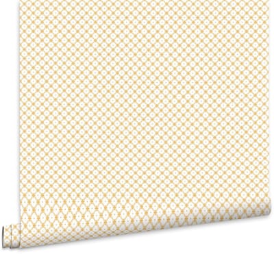 Laura Ashley Wickerwork Behang - Ruit - 10mx52cm - Geel