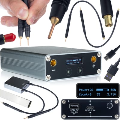 Rosfix Mini Puntlasapparaat SM65A - Draagbaar OLED Scherm - 650A Max, 5500mAh USB-C 5V2A