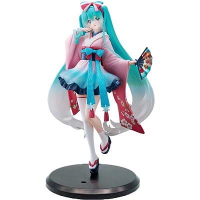 Hatsune Miku Desktop Schattige Actiefiguur 25cm Nieuwe Tokyo Serie Kimono Anime Figuur Kawaii Meisje Model Speelgoed Cadeau blue