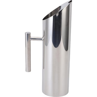 Pichet à eau en acier inoxydable 304 1,5 L Pichet moderne avec poignée Récipient à boisson pour thé glacé chaud, jus, café argenté