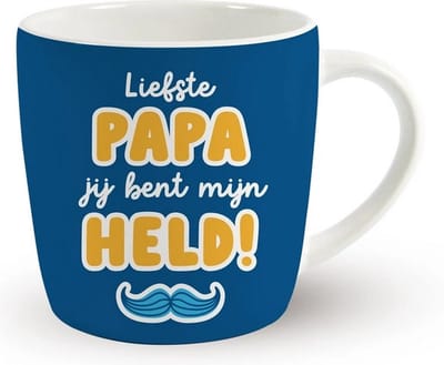 Mok “Liefste papa jij bent mijn held” - Origineel Cadeau - Cadeau Mok - Vader - Papa - Vaderdag