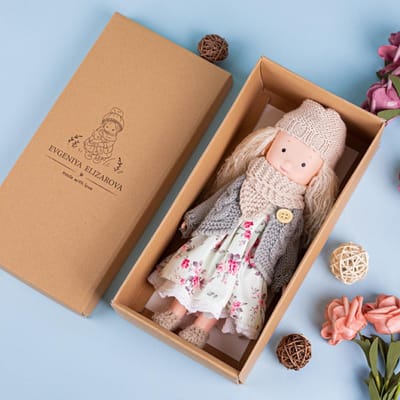 Poupée Waldorf Native d'Artiste Kawaii Peluche Cartoon Peluche Poupée en Peluche Mignonne Douce Poupée Faite à la Main Jouet Cadeau pour Enfants