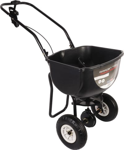 Talen Tools - Universele strooiwagen - 20L - Voor graszaad, kunstmest en zout - Opklapbare duwstang