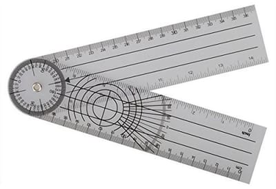 Professionele 360 Graden Multi-Liniaal en Goniometer voor Hoekmetingen - 1 Stuk
