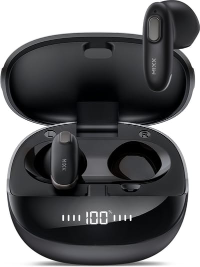 MIXX StreamBuds Hybrid Charge 2 - Draadloze Oordopjes - 3 EQ-modi - Qi - Zwart