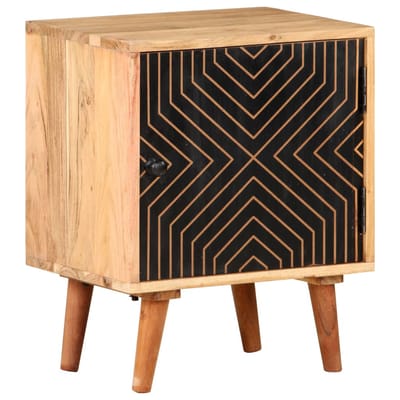 vidaXL - Nachtkastje - 40x30x50 - cm - massief - acaciahout