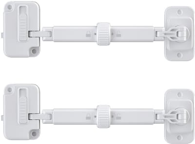 2-Pack Raamstopper - Baby Veiligheidshekje Anti-Pinch Vingerbeschermer - Verstelbare Baby Veiligheids Raamhekje - Raam Veiligheidshekje voor Peuters en Huisdieren - Eenvoudig te Installeren - Geschikt voor Wasmachines, Kattenluiken - Wit