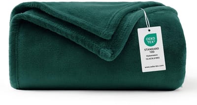Allecto - Deken - Flanel Fleece - Warm en Zacht - Donkergroen - Microvezel - Geschikt voor Bank en Bed - 150 x 200 cm