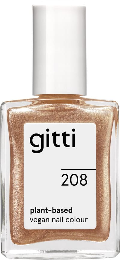 Gitti No. 208 - Sun Glow - nagellak - minimaal 82% natuurlijk - 23 vrij - manicure - blijft 7 dagen zitten