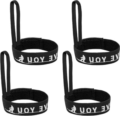 4-delige Veiligheidsriem voor Sporthandschoenen, Elastische Polsbanden voor Ski- en Snowboardhandschoenen, Handige Clips voor het Ophangen van Handschoenen en Wanten