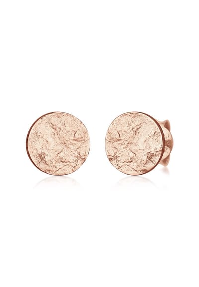 Elli - Oorbellen - Dames Oorsteker Plaatje Gehamerd Antiek Trend in 925 Sterling Zilver - Dames