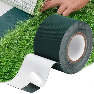 Dailygoods- Kunstgras Tape Eenzijdig 5 cm x 10 m - Plakband voor Kunstgras - Plakbandhouder - Plakband Dispenser - Plakband Rollen - Voor Buiten