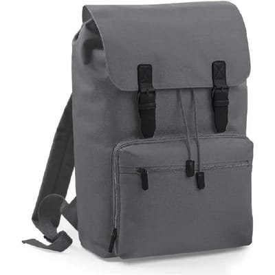 BagBase Vintage Laptop Backpack BG613 - GRAPHITE GREY/BLACK - 30 x 46 x 17 cm