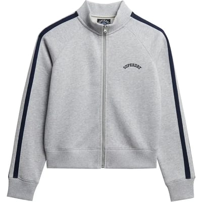 Superdry Athletic Essentials Logo Trainingsjack Light Grey Grootte: 40