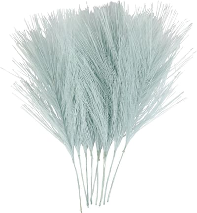 Kunstveren, L: 15 cm, B: 8 cm, lichtblauw, 10 stuk/ 1 doos
