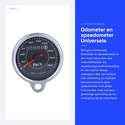 Dailygoods - Odometer en speedometer - Universele motorfiets accessoires - Met LED verlichting - Dubbele kleur - Nauwkeurige metingen - Voor motoren -...