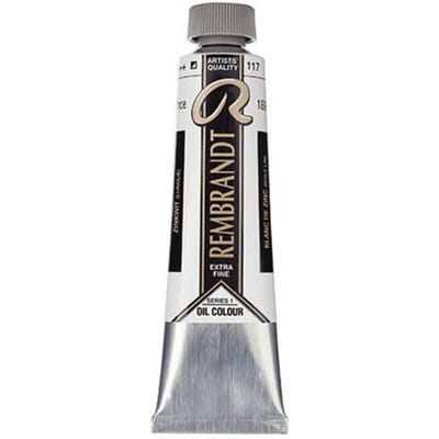 Rembrandt Olieverf Tube 40 ml Zinkwit (Lijnolie) 117