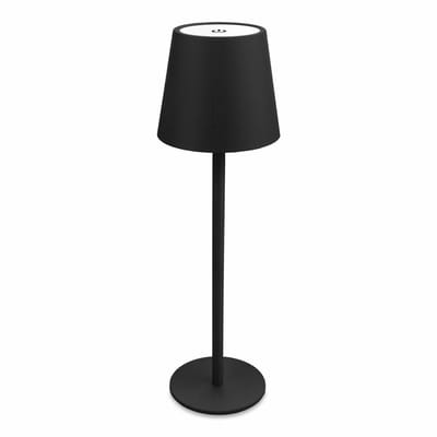 Draadloze LED Bureau Lamp met Touch Dimmer – Oplaadbare Tafellamp op Batterij met USB – 3W LED 270 Lumen – Metaal Sand Zwart – Moderne Nachtlamp voor Bureau, Slaapkamer en Werkplek