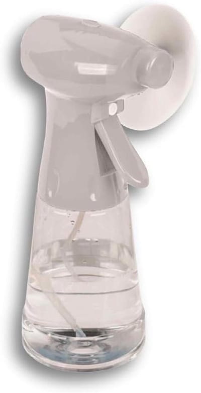 Handventilator - Mini ventilator - Persoonlijke verkoeling - Met waterverstuiver - 22 cm hoog - Wit