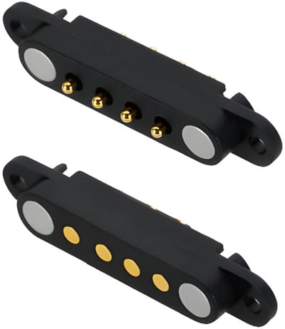 Alta-X - 4 Pin Pogo Magneet connector met montage gat - 4 Polige Magnetische connector