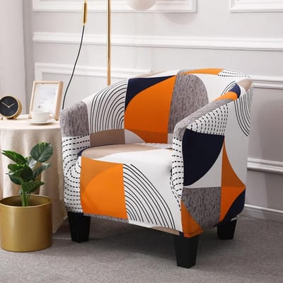 Kuipstoelhoes Stretch Spandex Club Fauteuilhoezen Kantoor Koffiebar Kuipbank Slipcovers voor Woonkamer Meubelbeschermer