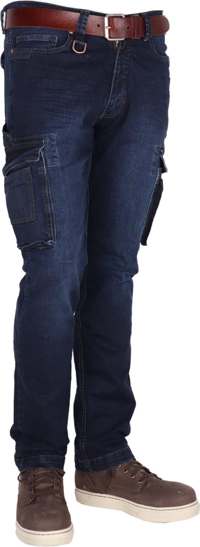 Crosshatch multifunctionele werkjeans, regular fit, dijbeenzak | Maat 38/32