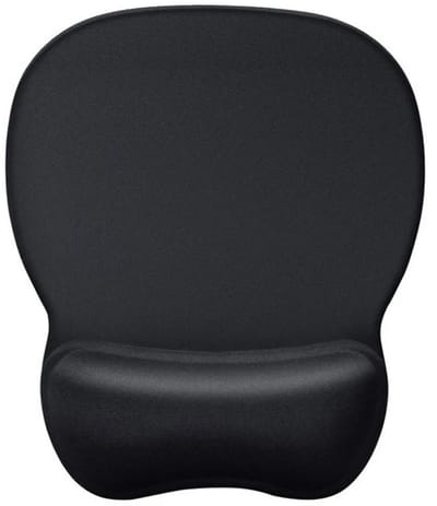 DrPhone ER3 - Ergonomische Muismat met polssteun – Anti-Slip Oppervlak – Dikke Gelkussen – Geschikt Voor Elke Muissoort - Zwart