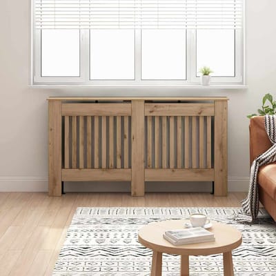 vidaXL Radiatorafdekking Artisanaal eiken 152 x 19 x 81,5 cm