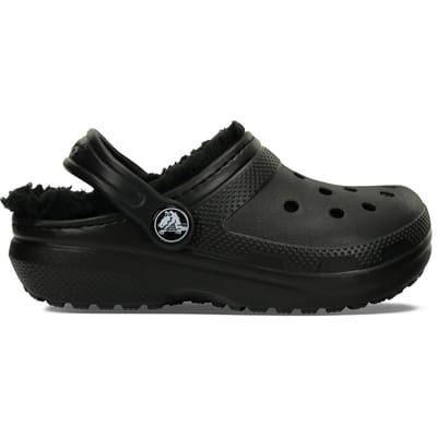 Crocs Classic Lined Clog T - Kinderen - Clogs - Zwart/Zwart - Maat 27/28