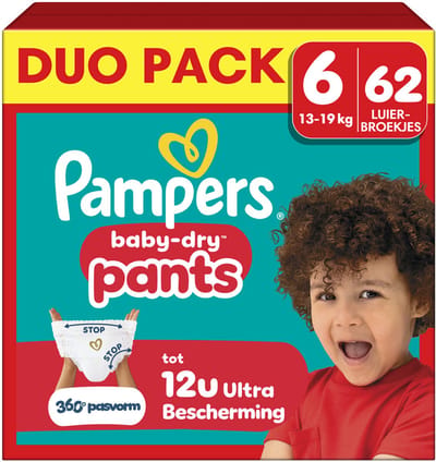 Pampers Baby-Dry Pants Maat 6 - 62 Luierbroekjes - 13kg-19kg