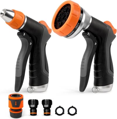Broeskop - Broespistool & Spuitstuk set - spuitpistool voor tuinslang - Met verstelbare sproeikop - Tuinsproeier met flexibele waterstand - Sproeier voor het gazon of de auto