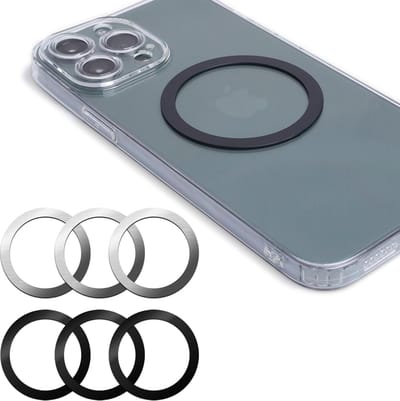 Universele Magneet Platen Set (6 stuks) - Voor Draadloze Opladers - Magneet Sticker Metalen Ring voor Telefoonhouders Accessoires - Geschikt voor alle Telefoons en Hoesjes