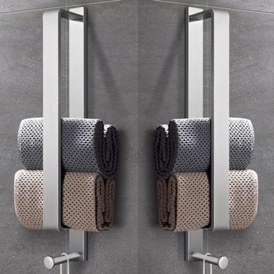 PromoHome Zelfklevende Handdoekstang Set - Roestvrij Staal Design met Handige Haak