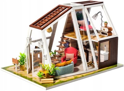 Little Story Houten 3D Huismodel - Handgemaakt met LED