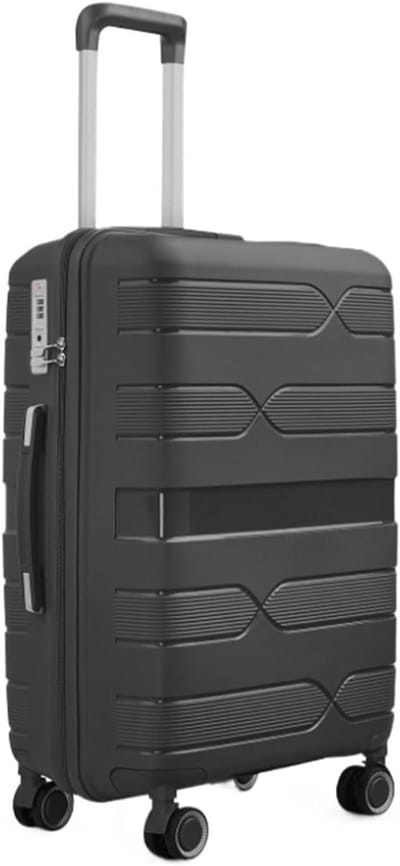 Reiskoffer - Bagage Trolley - Zakenreis - Lichtgewicht PP Materiaal - 20 inch - Zwart